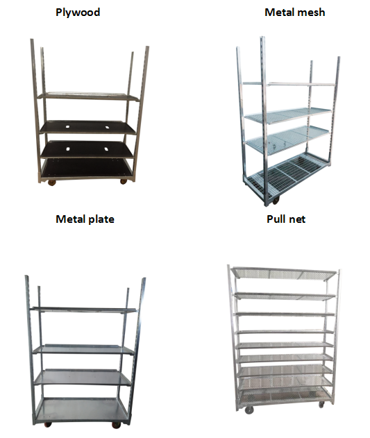 Heave Duty Greenhouse Carts Danish Shelves Flower And Plant Trolleys