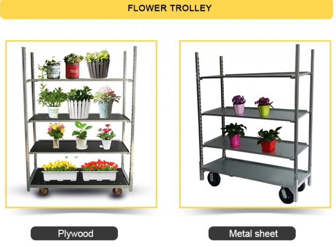Dutch Trolley Danish Trolley Shelves Flower Wagon Electro Galvanized