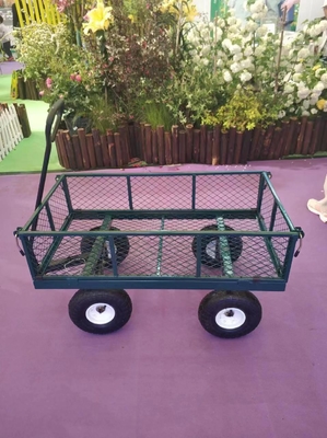 Green Potted Garden Trolley Cart Inflatable Wheel Easy And Easy