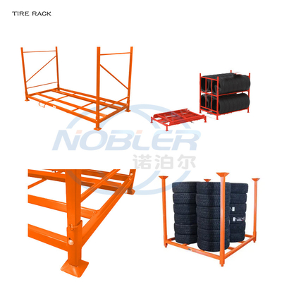 Warehouse Metal Coated Stacking Truck Tire Storage Rack Detachable Corrosion Protective