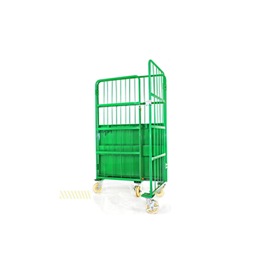 Warehouse Storage Cage, Butterfly Cage Tire Frame Free Folding With Casters