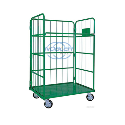 Warehouse Storage Cage, Butterfly Cage Tire Frame Free Folding With Casters