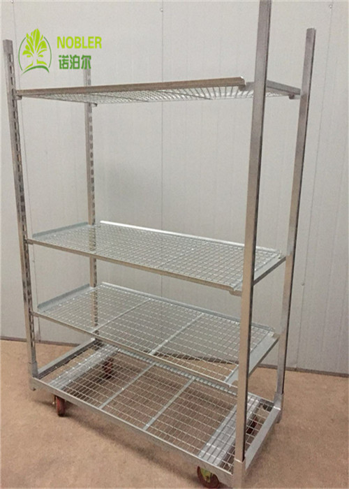TC0131 Danish Trolley Shelves Horticultural Sector Flower Steel Roll