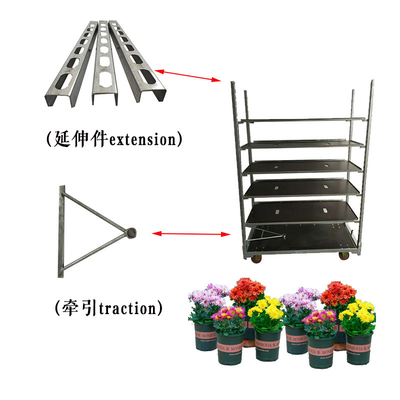 Collapsible Custom Danish Flower Trolley For Horticulture And Logistics Turnover