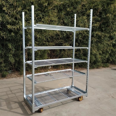 4 Wheeled Flower Trolley Assembles Easily 50kg Weight