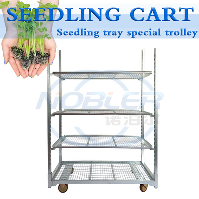 Standard Hole Tray Rolling Flower Trolley for Greenhouse Agricultural Planting