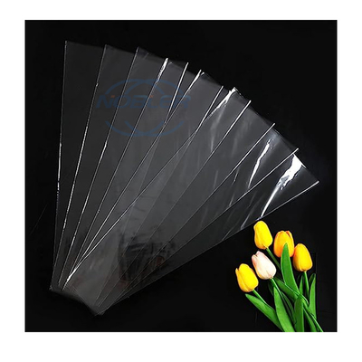200Pcs Clear Plastic Rose Flower Bouquet Sleeves Cellophane Floral Wrapping Bags