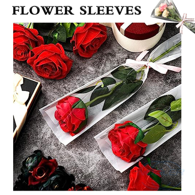 Clear Flower Bouquet Sleeves Bouquet Bags For Single Rose Wrapping Paper