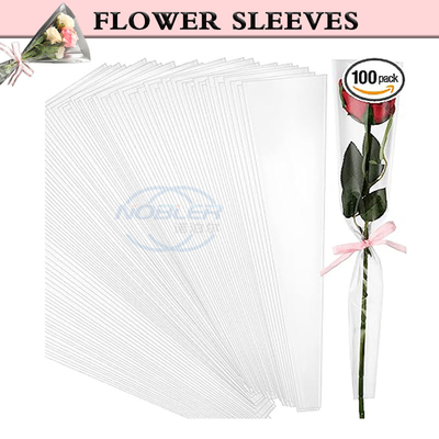 Clear Flower Bouquet Sleeves Bouquet Bags For Single Rose Wrapping Paper