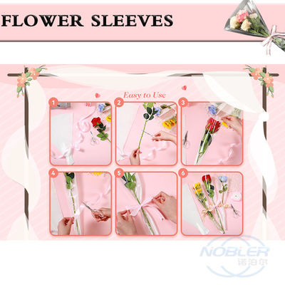 Clear Flower Bouquet Sleeves Bouquet Bags For Single Rose Wrapping Paper