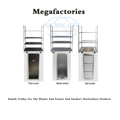 Hot Galvanized Zinc Danish Trolley For Planter Farmer Garden's Horticulture Products