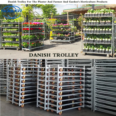 Plywood Danish Flower Trolley Rack Cart Cc Container Easy to install