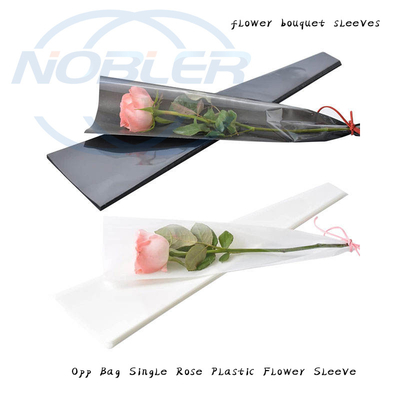 Clear Custom Printing Opp Bag Flower Bouquet Sleeves Rose Diy Packaging