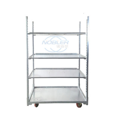 Polywood Layer Danish Flower Trolley Handle Load Capacity 50kg Wheels With Brakes Mobile Cart and Practical for Florists