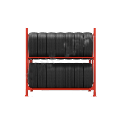 Heavy Duty Stacking Detachable Metal Tire Storage Rack System For Forklift