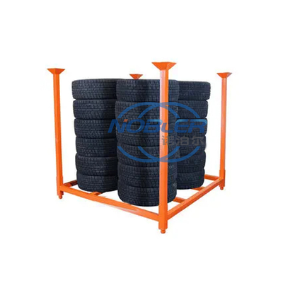 Heavy Duty Warehouse System Detachable Metal  Coated Corrosion Protection Stacking Truck Tyre Tire Storage Rack