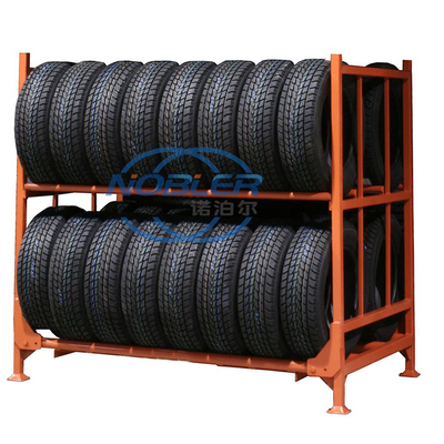 Oem Commercial Foldable Heavy Duty Truck Tire Rack For Tyre Storage