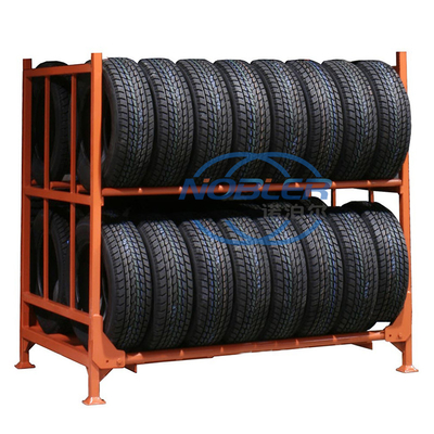 Stacking Truck Tire Storage Rack Metal Folding Adjustable Tire Rack