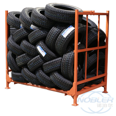 Heavy Duty Stacking Detachable Durable Metal Tire Rack Storage System For Forklift