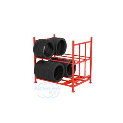 Heavy Duty Stacking Detachable Metal Tire Storage Rack System For Forklift