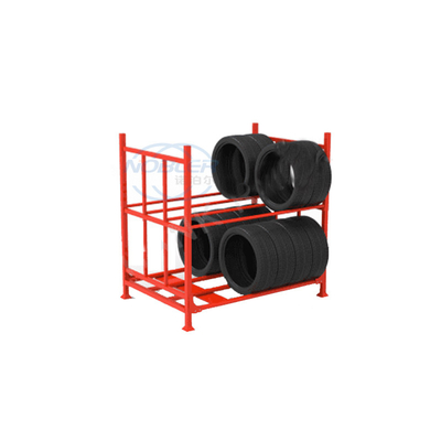 Heavy Duty Stacking Detachable Metal Tire Storage Rack System For Forklift