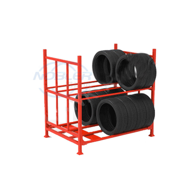Warehouse Metal Coated Anti Corrosion Stacking Truck Tire Storage Rack Detachable