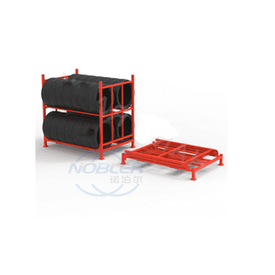 Heavy Duty Stacking Detachable Metal Tire Storage Rack System For Forklift