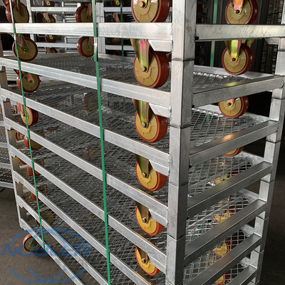 Modern Danish Flower Trolley 4 Wheels For Convenient Stylish Flower Transportation