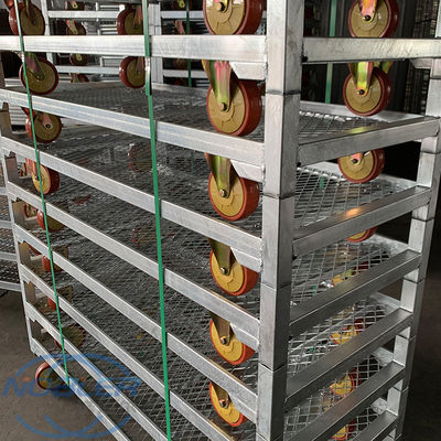 Wheels With Brakes Danish Trolley 50kg Handle Load Capacity Durable Transport Cart Designed for Industrial Applications