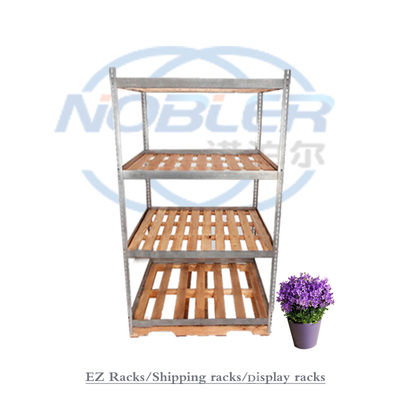 Metal Boltless Rivet Storage Rack Shelves Flower Display EZ Racks Folding