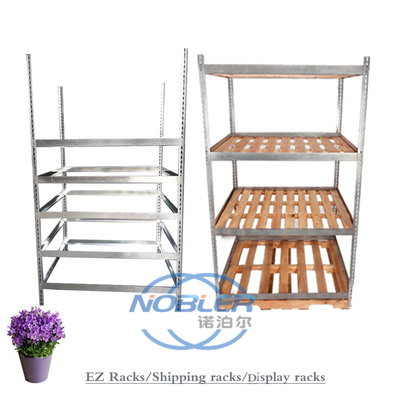 Metal Boltless Rivet Storage Rack Shelves Flower Display EZ Racks Folding