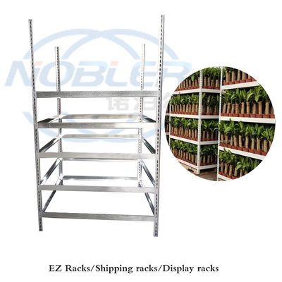 Metal Boltless Rivet Storage Rack Shelves Flower Display EZ Racks Folding