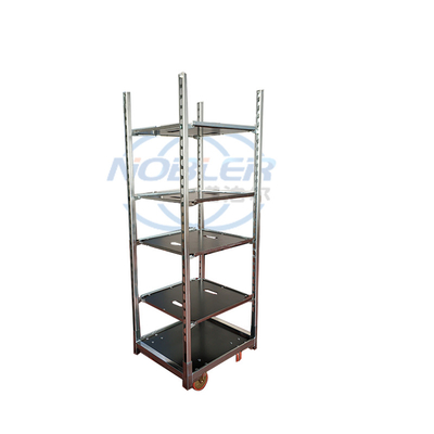 PP Wheel Plywood Flower Trolley 675*562*1700mm with Adjustable Height
