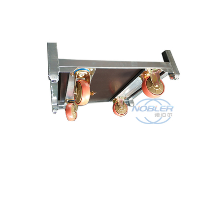 675*562*1700mm Plywood Danish Flower Trolley PP Wheel Adjustable Height