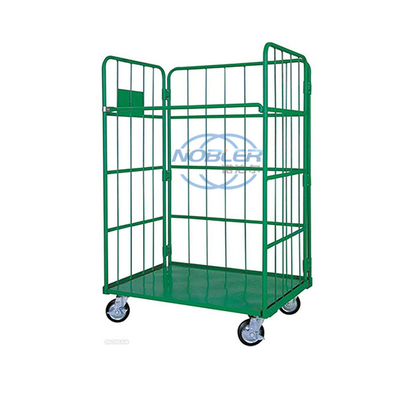 Warehouse Storage Cage, Butterfly Cage Tire Frame Free Folding With Casters