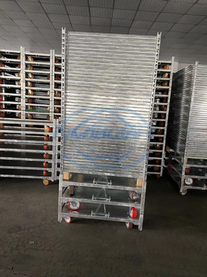 3 Shelves Danish Trolley Wire Mesh Greenhouse Transport Cart Flower Trolley