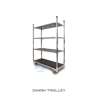 Standard Container Flower Trolley Logistics Turnover Truck Nylon Wheel Bearing Strong Cold Galvanized Instal