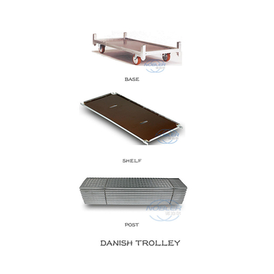 Standard Container Flower Trolley Logistics Turnover Truck Nylon Wheel Bearing Strong Cold Galvanized Instal