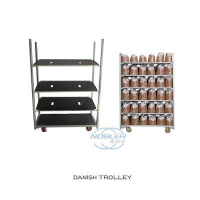 Standard Container Flower Trolley Logistics Turnover Truck Nylon Wheel Bearing Strong Cold Galvanized Instal