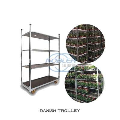 Standard Container Flower Trolley Logistics Turnover Truck Nylon Wheel Bearing Strong Cold Galvanized Instal