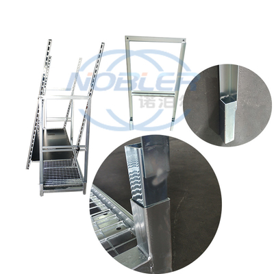 Danish Container 1350mm Standard Flower Trolley Folded And Installed For Quick Turnover