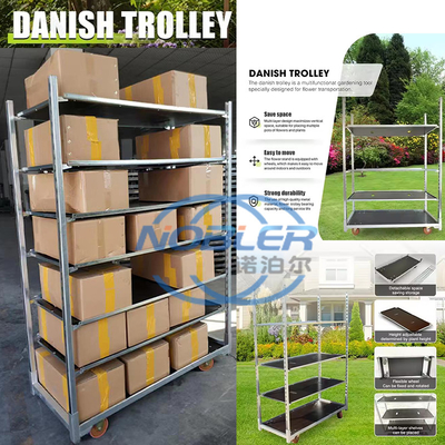 Easy Assemble Durable Dutch Flower Trolley For Greenhouse