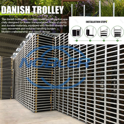 Easy Assemble Durable Dutch Flower Trolley For Greenhouse