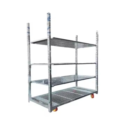 Hot Galvanizing Lift Cart Danish Trolly To Transport Flower Products