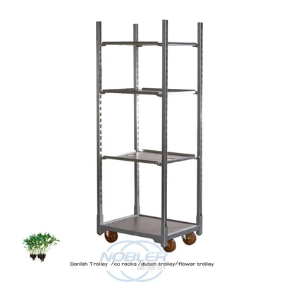 Hot Galvanized Metal Farmers Dutch Flower Trolley For Display