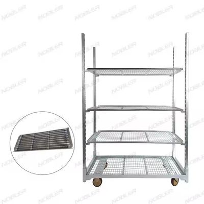 1350x565x1900mm Dutch Flower Trolley Featuring Rust Resistant Materials and 2 Fixed Wheels Ideal for Safe Flower Transit