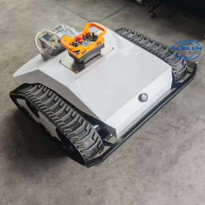 Remote-controlled intelligent crawler lawn mower, with lithium iron phosphate (LiFePO₄) battery, four-wheel drive, energy-saving and environmentally friendly, and 3 hours of continuous operation.