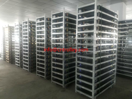 Hot Galvanized Zinc Danish Flower Trolley Offering Natural Wood Finish and 40KG per Shelf Loading Capacity for Commercial Flower Handling