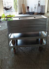 Plywood Danish Flower Trolley Metal Plate , Danish Cart for Shopping Mall