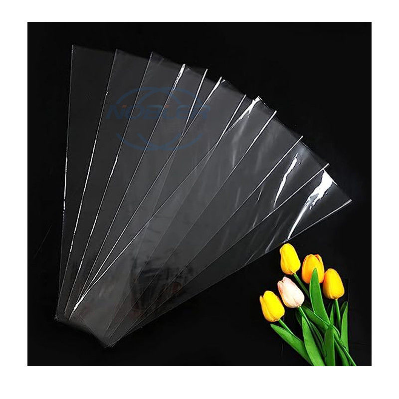 CcHuDE 200 Pcs Clear Plastic Flower Bouquet Bag Sleeve...